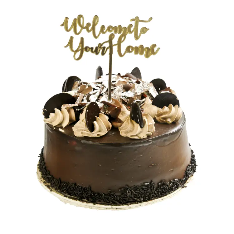 Buy Personalized Gold Welcome Home Cake Topper Online